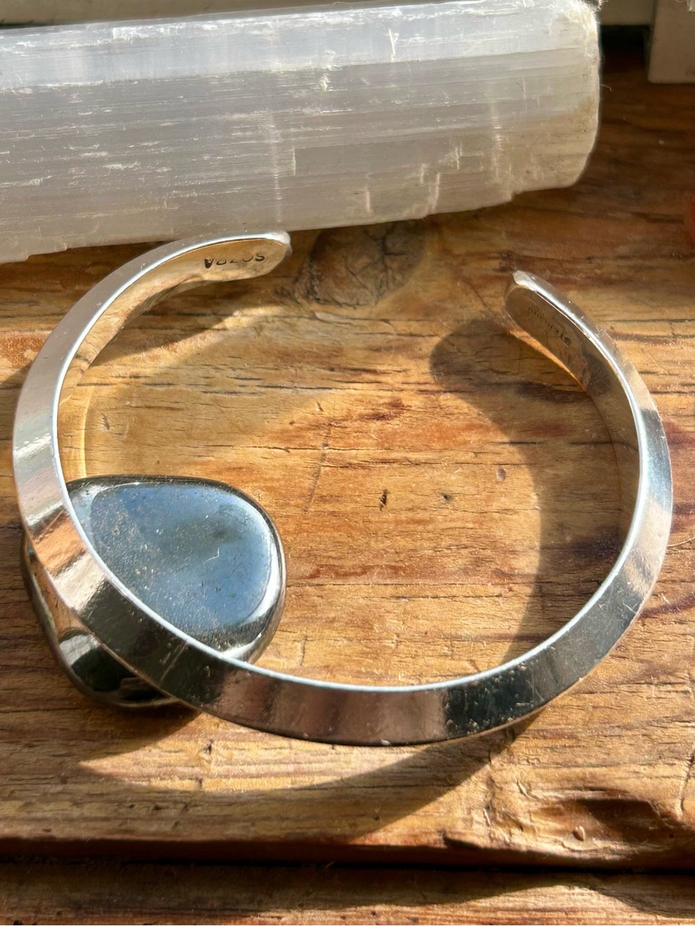 Sterling-Silver 925 stamped Cuff Bracelet